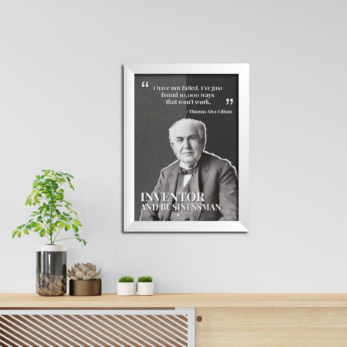 TenorArts Thomas Alva Edison Poster Motivational Quotes Laminated